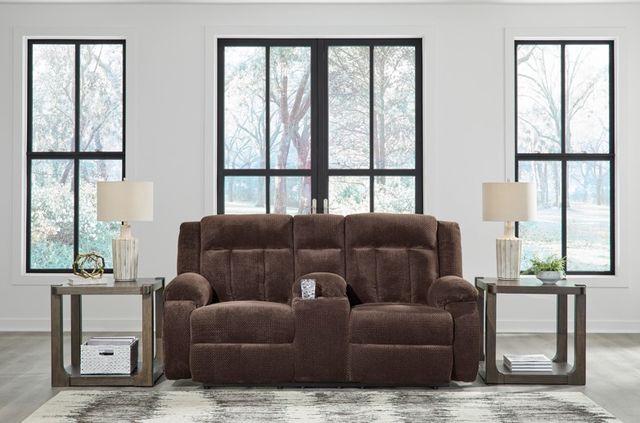 Signature Design by Ashley® Greely Bend Chocolate Power Reclining Loveseat-4