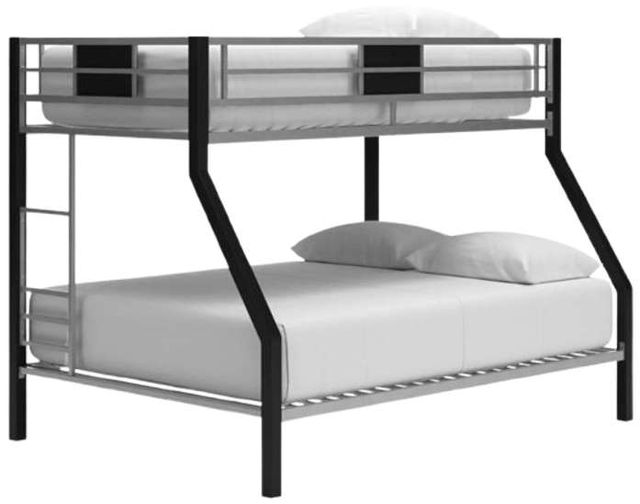 Signature Design by Ashley® Dinsmore Black/Gray Youth Twin/Full Bunk Bed with Ladder-0