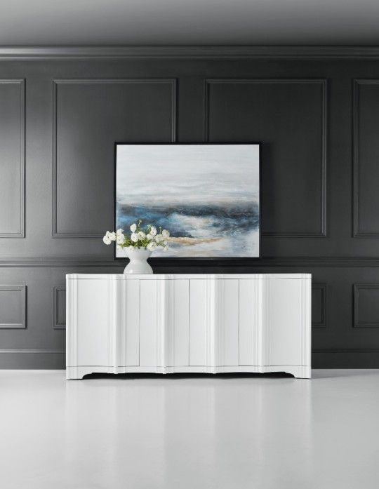 Hooker® Furniture Melange Corinth White 4-Door Entertainment Console-1