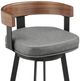 Armen Living Idris Walnut/Vintage Gray Counter Stool-5