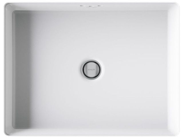 Kohler Kathryn® White 19.75" Rectangular Undermount Bathroom Sink with Glazed Underside-1