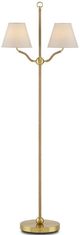 Currey & Company Sirocco Antique Brass/Off-White Floor Lamp-0