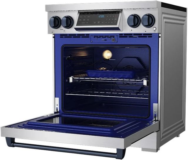 Thor Kitchen® Gordon Ramsay Collection 30" Stainless Steel Pro Style Induction Range with Tilt Panel Touch Control and Blue Trim-4