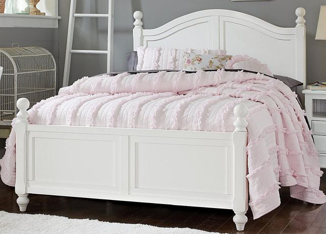 HH2 Home Lake House Payton White Full Arch Poster Bed-0