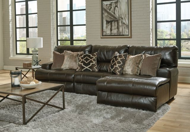Catnapper® Como 3-Piece Chocolate Right Arm Facing Manual Reclining Sectional-2