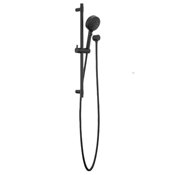 Peerless Precept® Matte Black Slide Bar with Hand Shower-0