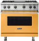 Viking® 5 Series 36” Daffodil Liquid Propane Pro Style Gas Range with Griddle-0