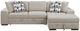 Homelegance® Raife 2-Piece Taupe Right-Arm Facing Sectional and Chaise-2