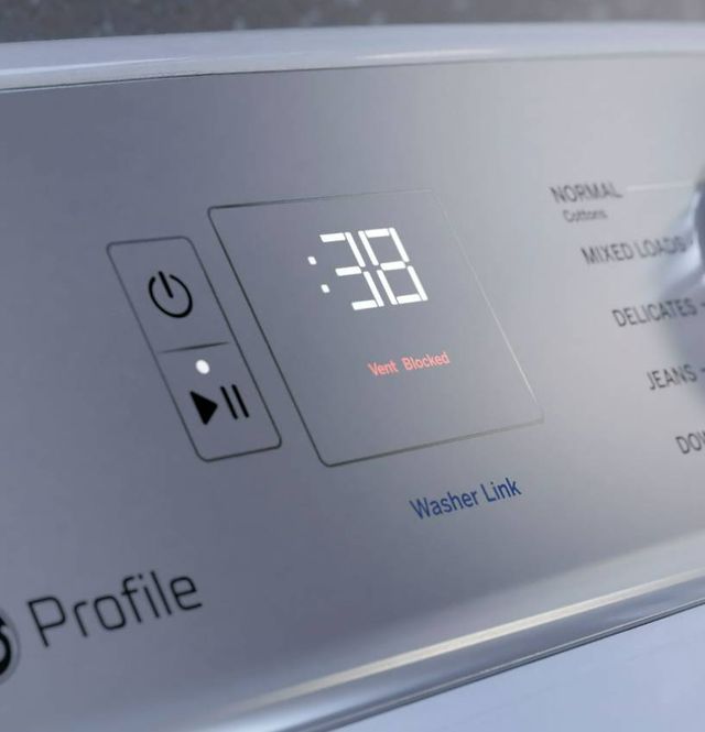 GE Profile™ 7.4 Cu. Ft. Diamond Gray Front Load Natural Gas Dryer -4
