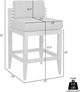 Armen Living Vivid Light Gray Olefin/Wood Outdoor Counter Stool-2