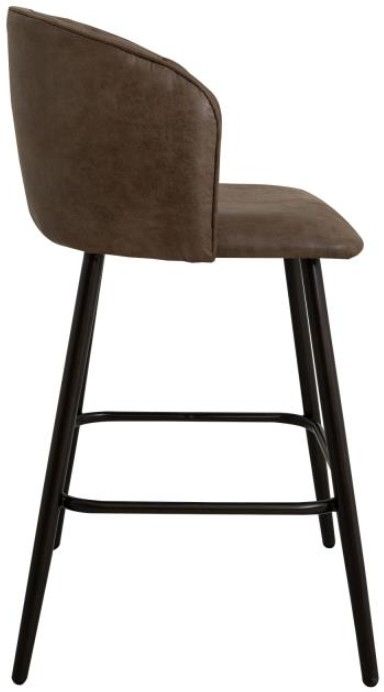 International Furniture Direct Tamesis Brown/Matte Black 30" Barstool-3