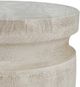 A & B Home Cream Wooden Cylinder Side Table-2