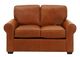 Customizable All Leather Loveseat with Down Seating-1