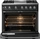Viking® 5 Series 36" Antique Bronze Pro Style Dual Fuel (NG) Range with Polished Chrome Trim-1