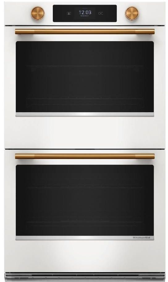 KitchenAid® 30” Porcelain Double Electric Wall Oven with Assisted Cooking Modes-3