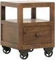 International Furniture Direct Oslo Brown Chairside Table-0