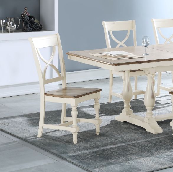 Winners Only® Torrance Gray/White Dining Side Chair-1