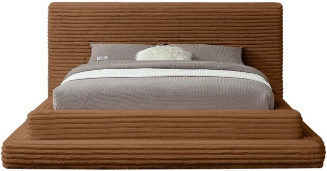 Meridian Furniture Drew Saddle Queen Upholstered Panel Bed-1