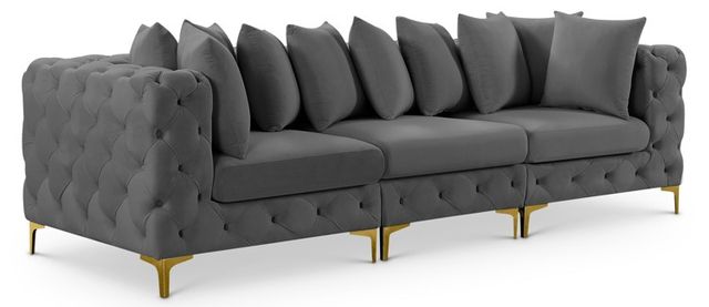 Meridian Furniture Tremblay Grey Velvet 108" Modular Sofa-0