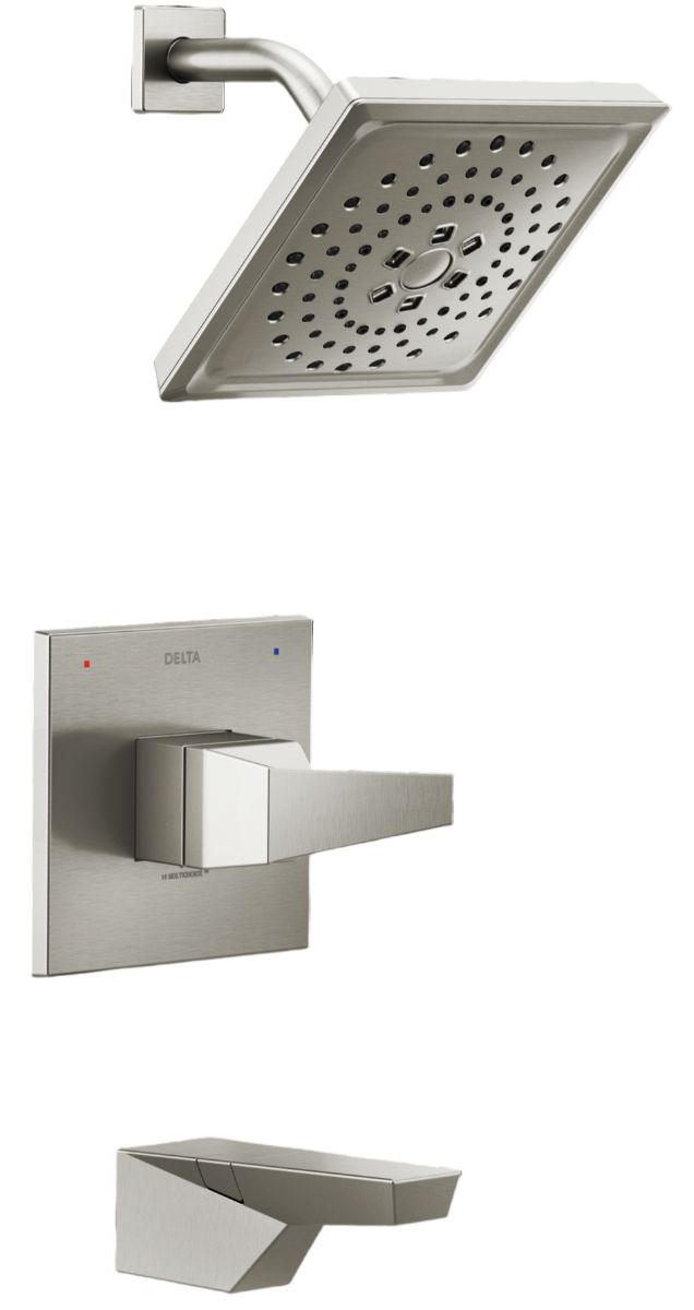 Delta Trillian® 14 Series Lumicoat® Stainless H2Okinetic Tub Shower Trim-0