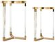 A & B Home Verrill 2-Piece Clear Acrylic  Accent Table with Gold Iron -1