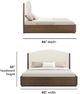 Flexsteel® Athens Chocolate Brown/Ivory King Upholstered Panel Bed-2