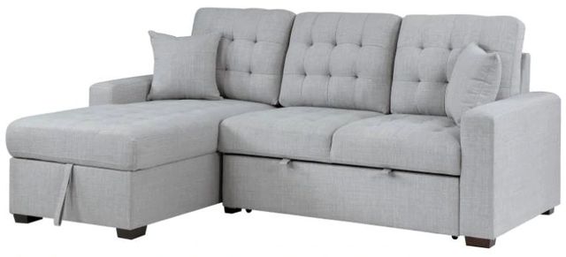 Homelegance® McCafferty 2-Piece Gray Left-Arm Facing Sleeper Sectional with Hidden Storage-2