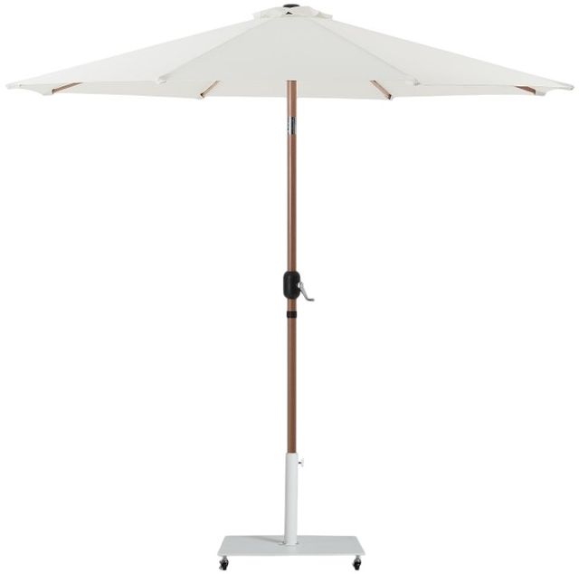 Meridian Furniture Fiji White Aluminum Outdoor Patio Umbrella and Base-0