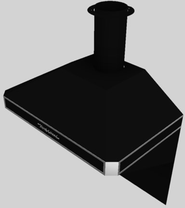 Vent-A-Hood® A Series 42" Black Retro Style Wall Mounted Range Hood-1