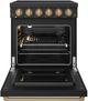 Thor Kitchen 30" Black Pro Style Electric Range with Precision Knob Control & Bronze Hardware-1