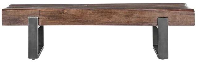 Classic Home Duarte Black/Rustic Brown 58" Bench-2