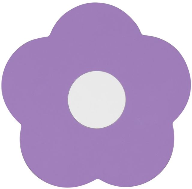 Linon Violet Purple Tall Table with White Base-3