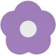 Linon Violet Purple Tall Table with White Base-3