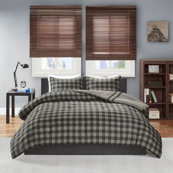 Olliix by Intelligent Design Oxford Grey Twin/Twin Extra Large Reversible Comforter Set-0