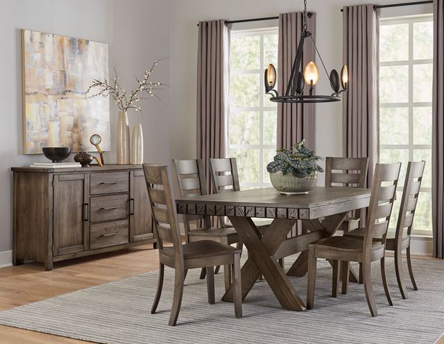 Artisan & Post by Vaughan-Bassett Dovetail Aged Gray Horizontal Slat Dining Side Chair-1