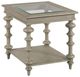 Hammary® Tigbee-Hamilton Glass Top Rectangular End Table with Brown Base-0