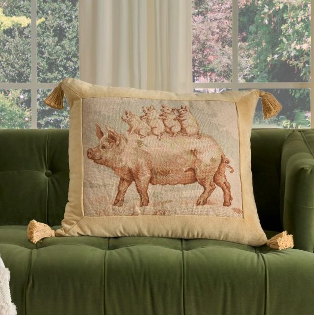 Nourison Home™ Mina Victory Vintage Pillow Beige 20"x24" Throw Pillow-3