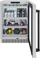ZLINE Autograph Edition Touchstone 5.2 Cu. Ft. Satin Stainless Steel Beverage Center with Glass Door and Matte Black Handle-2