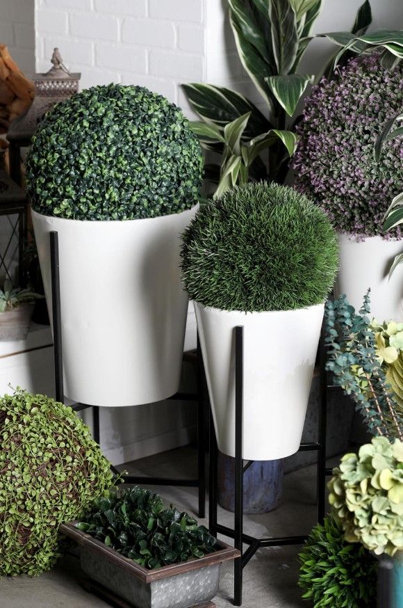 Deco Marche 3-Piece Black/White Planter Set-4