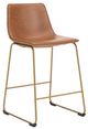Signature Design by Ashley® Ciabori Brown/Gold Upholstered Bar Stool-0