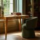 TOV Furniture Kristen Olive Green Rolling Desk Chair-1