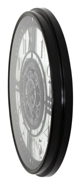 YHD Black/White Modern Farmhouse Gear Clock-3