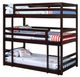 Coaster® Sandler Cappuccino Twin/Twin Triple Bunk Bed-0