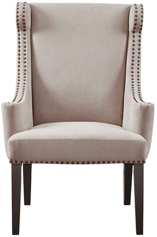 Olliix by Madison Park Taupe Marcel High Back Wing Chair-0