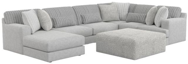 Jackson Furniture Logan 4-Piece Gray Left Side Facing U-Shape Chaise Sectional