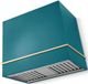 AGA Loge 36" Salcombe Blue Wall Mounted Range Hood with Polished Brass Trim-0