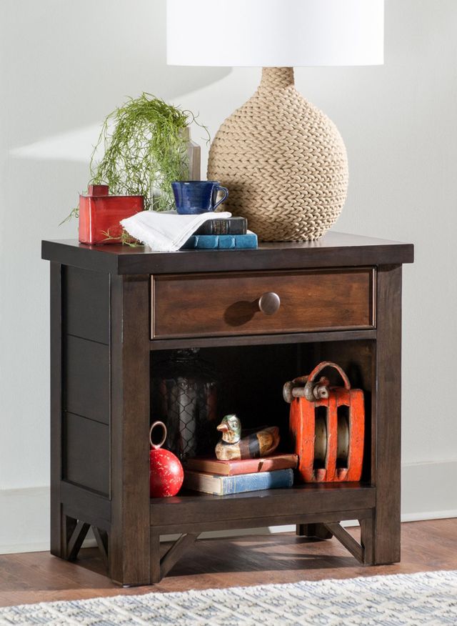 Legacy Classic Lake House Dried Tobacco/Pinecone Open Nightstand-2