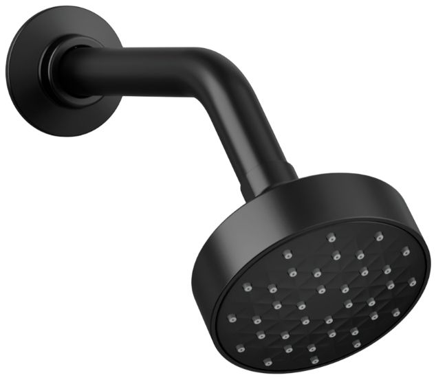 KOHLER® Awaken® G90 Matte Black 1.5 GPM Single-Function Showerhead-0