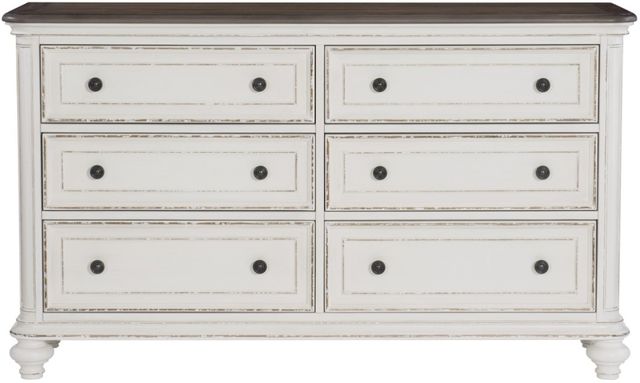 Homelegance® Baylesford Antique White/Brown-Gray Dresser-2