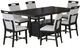 Elements International Transcend 7-Piece Charcoal/Light Gray Counter Dining Set-0